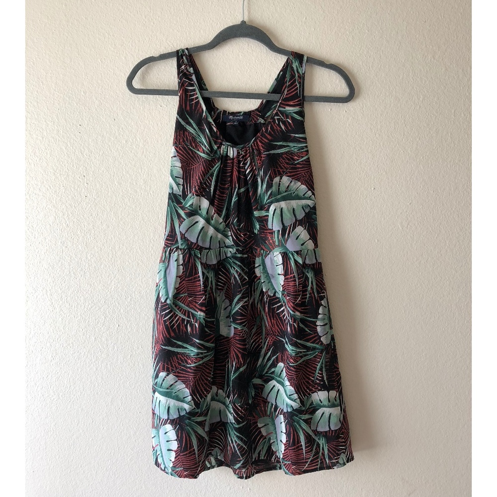 Madewell tropical silk dress